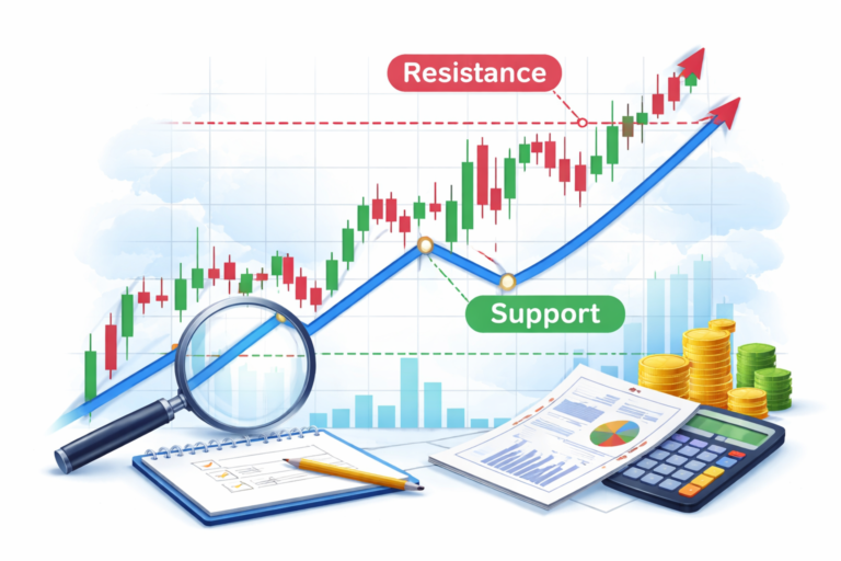 الدعم والمقاومة في التحليل الفني: شرح مبسط مع أمثلة عملية للمبتدئين الدعم والمقاومة في التحليل الفني