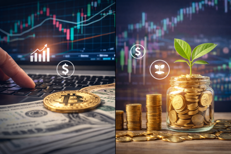 الفرق بين التداول والاستثمار